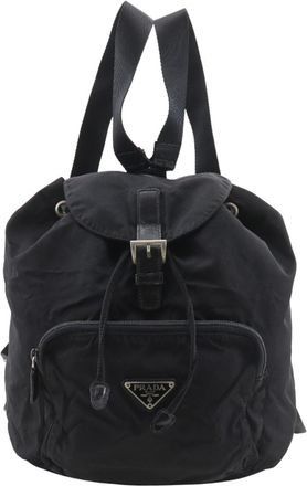 Prada Black Nylon Backpack Tote Bag (Pre-Owned)