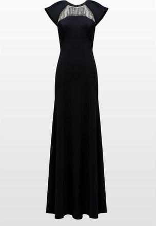 Jenny Packham Sonder Embellished Maxi Dress in Liquorice at Nordstrom, Size 12 Uk