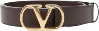 Valentino Garavani Brown VLogo Solid Buckle Belt