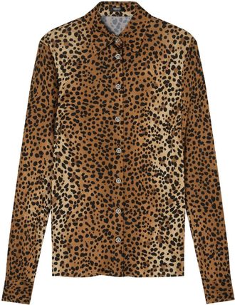 Versace leopard-print shirt - Brown