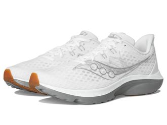 Saucony Mens Kinvara 16, White/Gum, 10.5