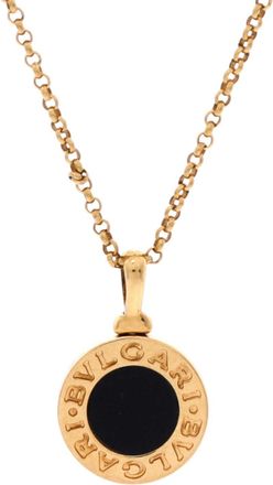 Bulgari Bvlgari Pendant Necklace 18K Yellow Gold with Onyx
