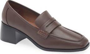 Reiss Heidi Penny Loafer Pump in Chocolate at Nordstrom Rack, Size 8.5Us / 39Eu