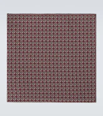 Agnona Printed silk twill scarf