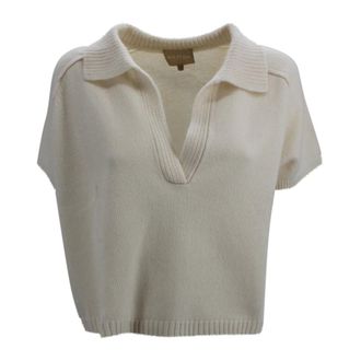 Kujten V-neck Knitwear, female, White, Size: M Maglia Aenor