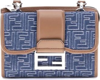 Fendi Baguette Denim Shoulder Bag