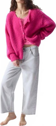 American Vintage Womens Zolly Cardigan In Pinkfluo