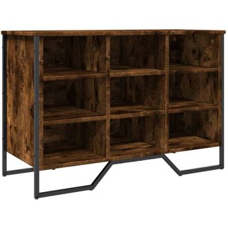 vidaXL Vidaxl - Zapatero De Madera De Ingenier&iacute;a Roble Ahumado 90x38x61,5 Cm