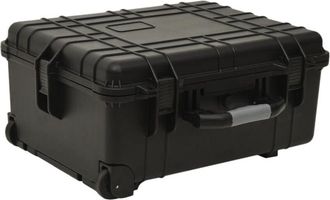 vidaXL Malet&iacute;n De Vuelo Con Ruedas Pp Negro 58x45x27 Cm Vidaxl