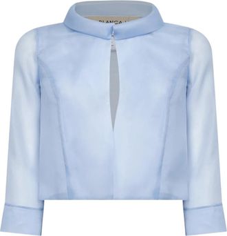 Blanca Vita Bainka Funnel-neck Jacket - Dames - Zomerjassen - Blauw - XS - Polyester - Jassen