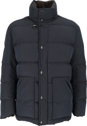 Fay Horizontal Quilted High-Collar Down Jacket