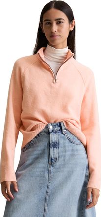 Marc O'Polo Denim Troyer MARC OPOLO DENIM, Damen, Gr. XL, rose powder, Strick, Obermaterial: 72% Schurwolle, 26% Polyamid, 2% Elasthan, regular fit, Rippstrickb&uuml;ndchen,