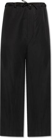 Balenciaga Loszittende broek - Heren - Wijde Broeken - Zwart - M - Leer - Broeken