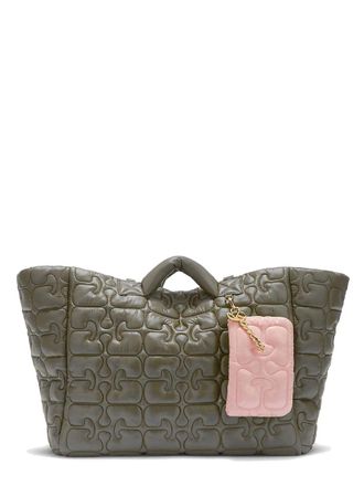 Ganni Re-tech Quilted Tote