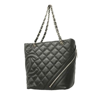 Chanel Black Leather Tote Bag (Pre-Owned)