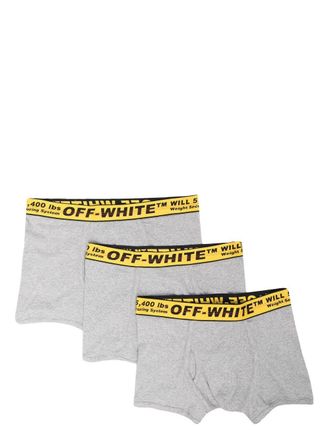 Off-white Set van drie boxershorts - Grijs