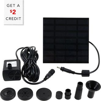 Sunnydaze Outdoor Submersible Solar Fountain Water Pump Kit With $5 Credit
