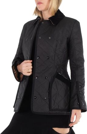 Burberry Diamond Quilted Cotton Riding Jacket, Brand Size 4 (US Size 2)