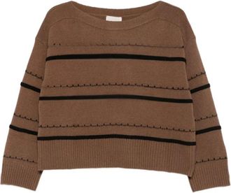 Pennyblack Ronde hals gebreid - Dames - Ronde hals truien - Bruin - L - Truien & Vesten