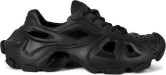 Balenciaga Cut-Out Lace-up Sneakers Zwart Rubber - Dames - Sneakers - Zwart - 36 EU - Schoenen