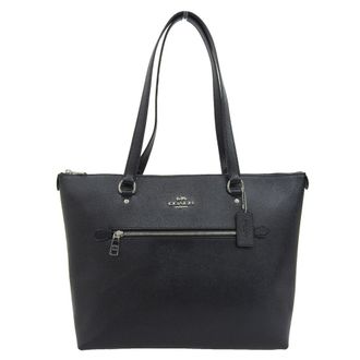 Coach Black Leather Handbag Tote Bag (Pre-Owned)