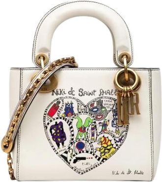 Dior Pre-owned Niki De Saint Phalle Lady Satchel - Dames - Vintage Handtas - Wit - ONE Size - Leer - Vintage