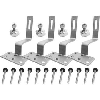 OEM Juego De 4 Soportes Solares Para Tejados De Tejas Con Ganchos, Clavos Y Bloques De Montaje Para Instalaci&oacute;n En Techos, Paredes Y Cubiertas Exteriores