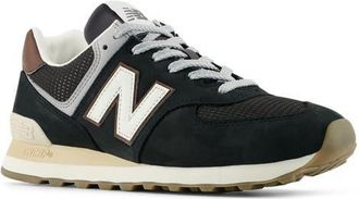 New Balance Gender Inclusive 574 Sneaker in Black/Dark Silver Metallic at Nordstrom, Size 10.5 Womens