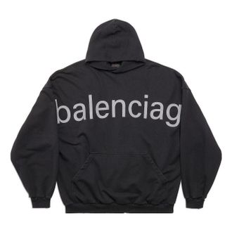 Balenciaga Bal.Com Popover Hoodie Black 739024TOVN98151