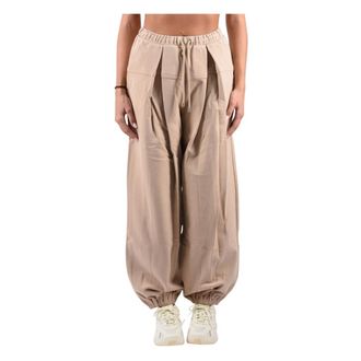 Sportmax Pantalones anchos - Trousers - Mujer - Beige - XS