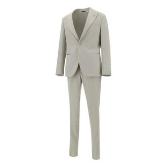 Manuel Ritz Single Breasted Suits, male, Gray, Size: XL Profiles Two-Piece Suit
