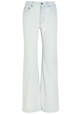 Chlo&eacute; Embroidered Flared-leg Jeans - Light Blue - 27 (W27 / UK8-10 / S)