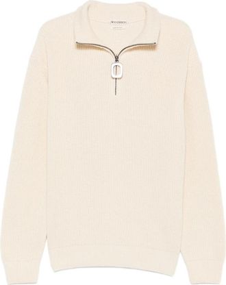 J.W.Anderson Half-zip Ribbed-knit Sweater