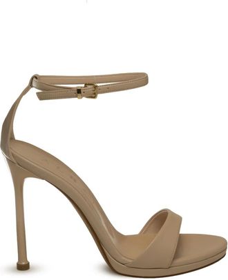 Albano Schoenen, Dames, Beige, 39 EU, Leer, 5300 Sandalen met Hoge Hak