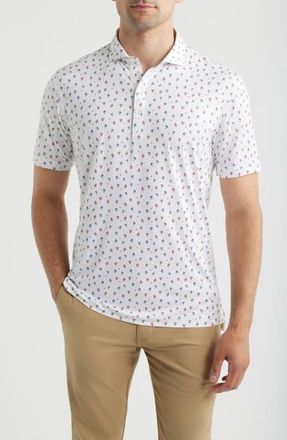 Johnnie-O Birdie Bar Featherweight Performance Polo in White at Nordstrom, Size Xx-Large