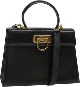 Ferragamo Pre-owned Handbags, female, Black, Size: ONE SIZE Pre-owned Leather handbags