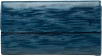 Louis Vuitton Pre-owned Sarah Long Wallet - Dames - Vintage Accessoires - Blauw - ONE Size - Vintage