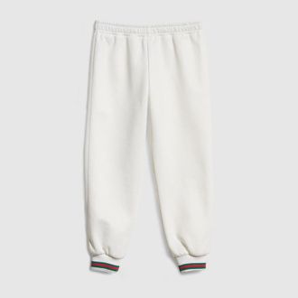 Gucci Kids - Jersey Pants With Web, White, Ready-to-wear