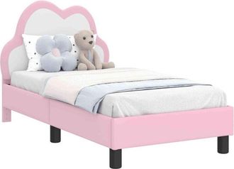 vidaXL Estructura De Cama Para Ni&ntilde;os Peque&ntilde;os Con Cabecera Rosa Pu Vidaxl