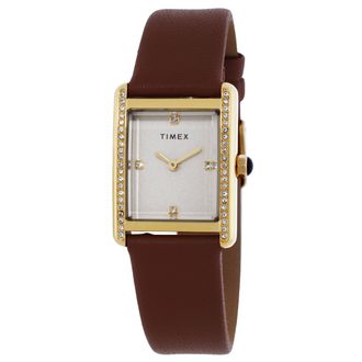 Timex Hailey Quartz Crystal Gold Dial Ladies Watch TW2W63900
