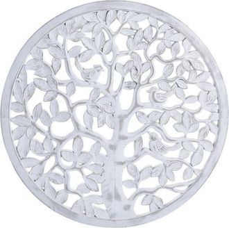 DKD Home Decor Decorazione da Parete DKD Home Decor Albero MDF Bianco (80 x 2 x 80 cm)