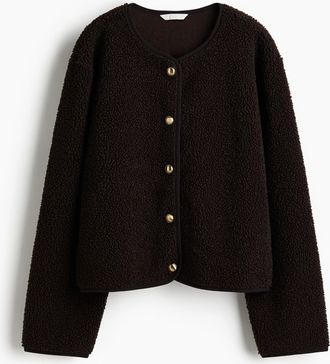 H&M Jacke aus Teddyfleece - Brown
