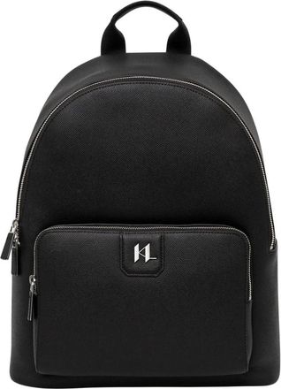 Karl Lagerfeld Mochila de Cuero K/Monogram - Bags - Hombre - Negro - ONE SIZE