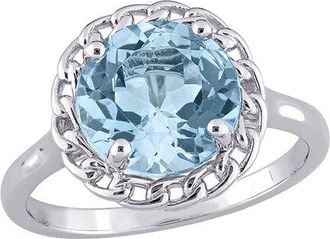 Rina Limor Silver 3.50 Ct. Tw. Blue Topaz - Sky Halo Ring