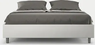ITYhome Cama Matrimonial Acolchada De Piel Sint&eacute;tica Blanca 160x190 Azelia