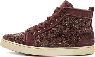 Christian Louboutin Sneakers con cristalli - Marrone
