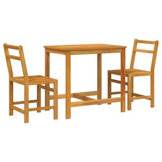 Berkfield Home 3 Piece Balcony Set Solid Wood Acacia in Brown