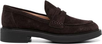 Gianvito Rossi Harris Loafer - Dames - Loafers - Bruin - 35 EU - Leer - Schoenen