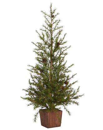 Nearly Natural 3Ft Alpine Natural Look Artificial Christmas Tree