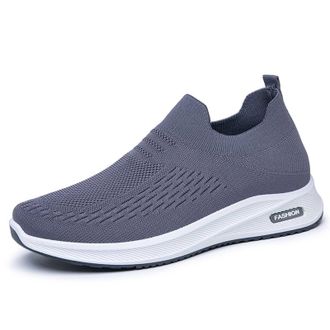 Generic Mens Womens Slip On Trainers Mesh Shoes Walking Gym Athletic Fitness Casual Sneakers Fashion Training Breathable Lightweight Comfortable for Flat Feet